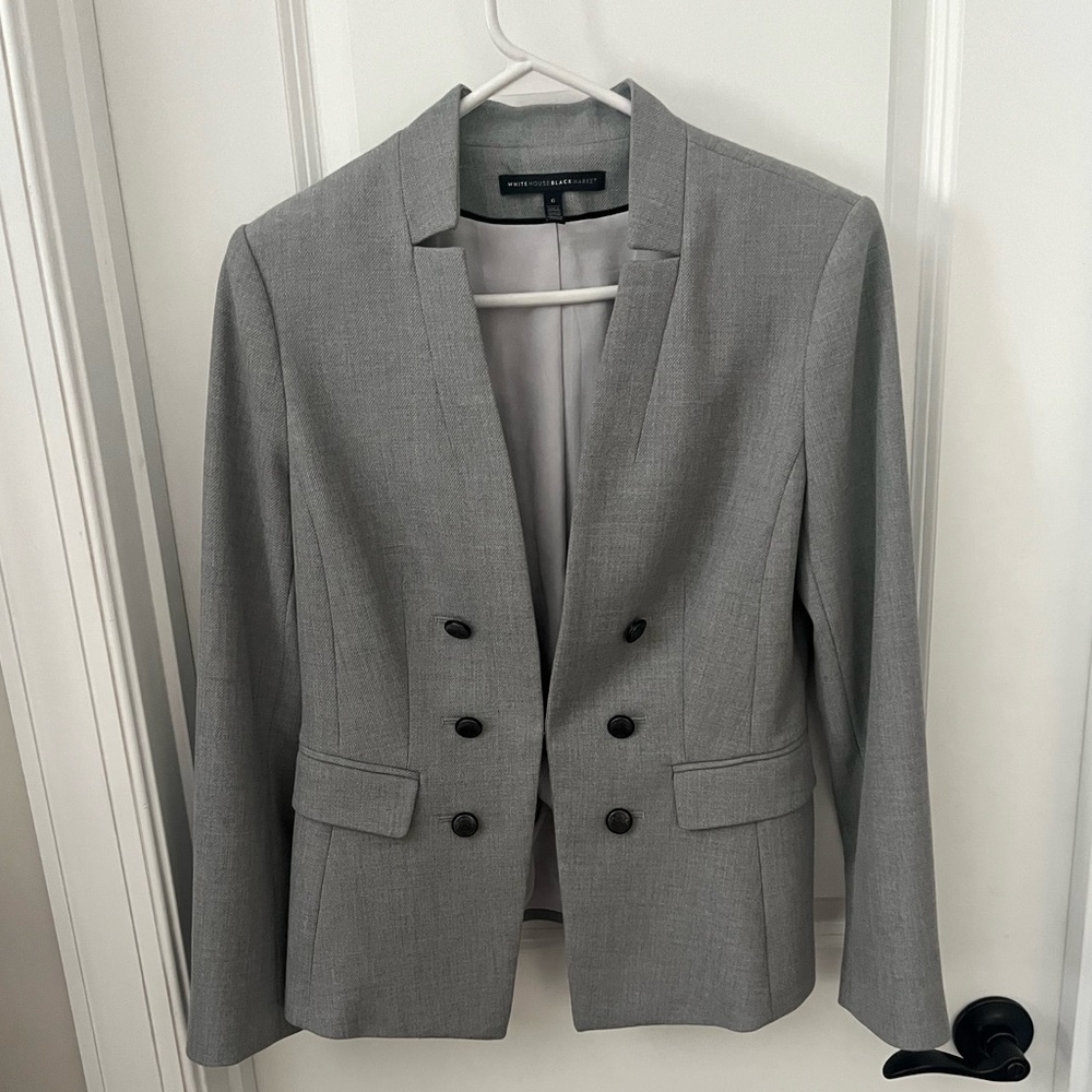 White House Black Market Light Gray Blazer